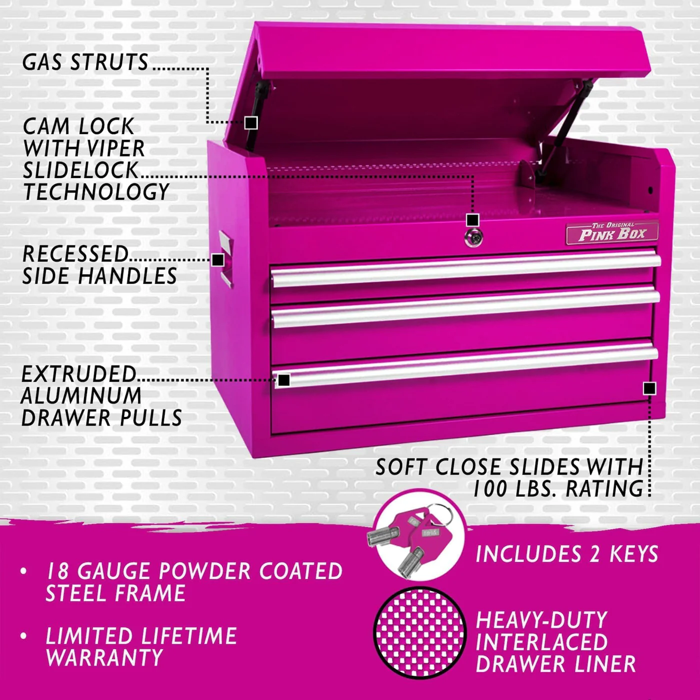26-Inch 3-Drawer Top Chest - Image 7